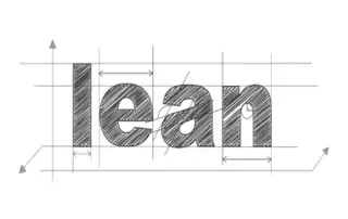 Lean: schwarzer Schriftzug "Lean" auf weißem Grund