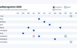 Beispiel-Auditprogramm 2026: Prozesse und Audittermine im Jahresüberblick